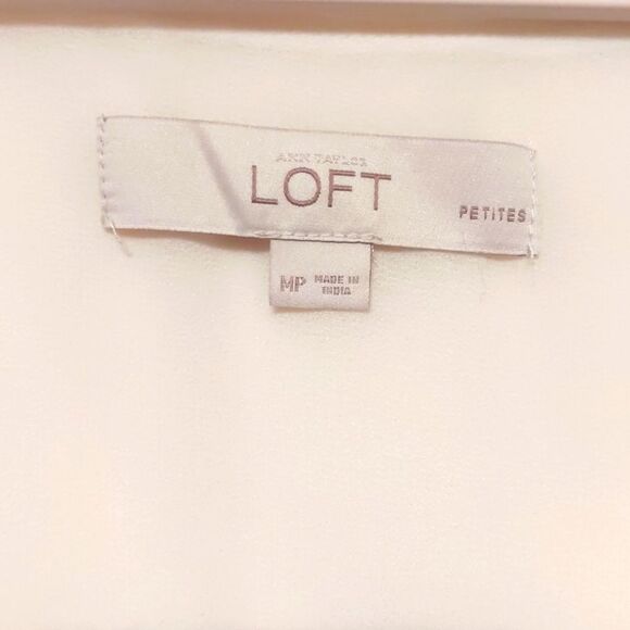 LOFT Sleeveless Shell Top Lined Cotton Lace Size MP - Picture 4 of 7